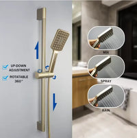 Showerful Adjustable Shower Slide Bar Set Showerful