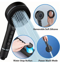 Showerful 4-Mode Massage High-Pressure Head Showerful
